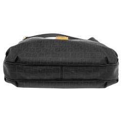 Pre Owned Fendi Black Zucchino Canvas Hobo