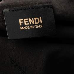 Pre Owned Fendi Black Zucchino Canvas Hobo