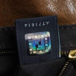 Pre Owned Fendi Brown Leather Borsa Flap Chain Baguette