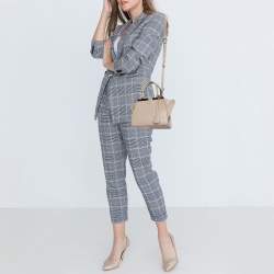Pre Owned Fendi Beige Leather Petite 3Jours Tote