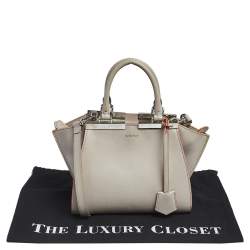 Pre Owned Fendi Beige Leather Petite 3Jours Tote