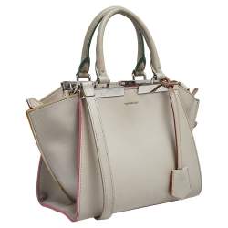 Pre Owned Fendi Beige Leather Petite 3Jours Tote