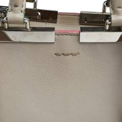 Pre Owned Fendi Beige Leather Petite 3Jours Tote