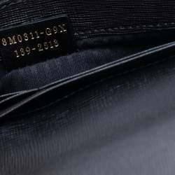 Pre Owned Fendi Black Leather 2 Jours Envelope Clutch
