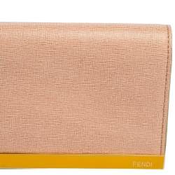 Pre Owned Fendi Multicolor Leather Rush Wristlet Clutch