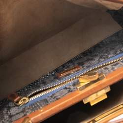 Pre Owned Fendi Tan Leather Large Peekaboo Top Handle Bag