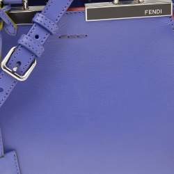 Pre Owned Fendi Purple Leather Mini 3Jours Tote