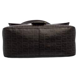 Pre Owned Fendi Brown Zucca Coated Canvas Big Mama Forever Shoulder Bag