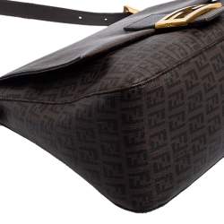 Pre Owned Fendi Brown Zucca Coated Canvas Big Mama Forever Shoulder Bag
