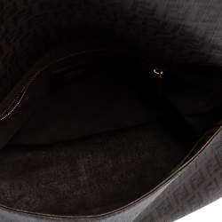 Pre Owned Fendi Brown Zucca Coated Canvas Big Mama Forever Shoulder Bag