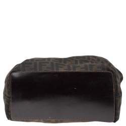 Pre Owned Fendi Tobacco Zucca Canvas Tote