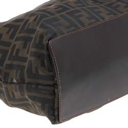 Pre Owned Fendi Tobacco Zucca Canvas Tote