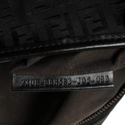 Pre Owned Fendi Black Zucchino Canvas and Leather Forever Hobo