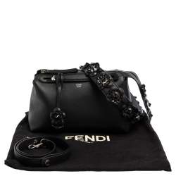 Pre Owned Fendi Black Leather Small By The Way Boston Bag