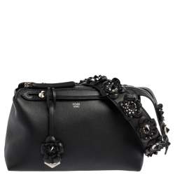 Pre Owned Fendi Black Leather Small By The Way Boston Bag