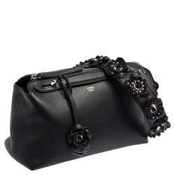 Pre Owned Fendi Black Leather Small By The Way Boston Bag