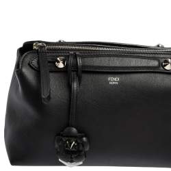 Pre Owned Fendi Black Leather Small By The Way Boston Bag