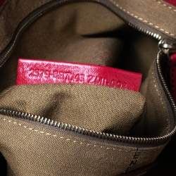 Fendi Red Leather Maxi Baguette Flap Shoulder Bag