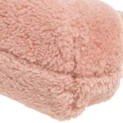 Pre Owned Fendi Light Pink Shearing Small First Shoulder Bag