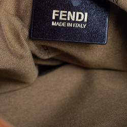 Pre Owned Fendi Brown Zucchino Coated Canvas and Leather Hobo