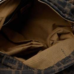 Pre Owned Fendi Tobacco Zucca Canvas and Leather Chef Shoulder Bag