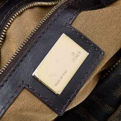 Pre Owned Fendi Tobacco Zucca Canvas and Leather Chef Shoulder Bag