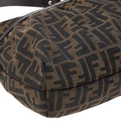 Pre Owned Fendi Tobacco Zucca Canvas and Leather Chef Shoulder Bag