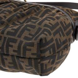 Pre Owned Fendi Tobacco Zucca Canvas and Leather Chef Shoulder Bag