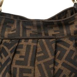 Pre Owned Fendi Tobacco Zucca Canvas Mini Chef Bag