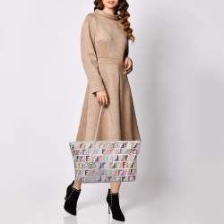Pre Owned Fendi Multicolor Zucca Coated Canvas Large Roll Tote