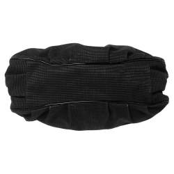 Pre Owned Fendi Black Canvas Large Mia Shoulder Bag
