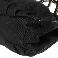 Pre Owned Fendi Black Canvas Large Mia Shoulder Bag