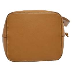 Pre Owned Fendi Brown Zucca Coated Canvas and Leather Mon Tresor Drawstring Bucket Bag