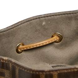 Pre Owned Fendi Brown Zucca Coated Canvas and Leather Mon Tresor Drawstring Bucket Bag