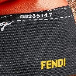 Pre Owned Fendi Metallic Multicolor Zucca Lurex Mia Chain Clutch
