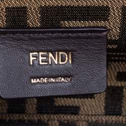 Pre Owned Fendi Mocha Leather Small First Shoulder Bag