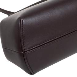 Pre Owned Fendi Mocha Leather Small First Shoulder Bag