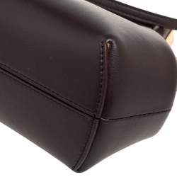 Pre Owned Fendi Mocha Leather Small First Shoulder Bag
