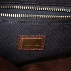 Fendi Cinnamon Brown Python Large Peekaboo Top Handle Bag