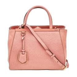 Pre Owned Fendi Coral Leather Petite Sac 2Jours Elite Tote