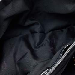 Pre Owned Fendi Black Suede Studded Satchel