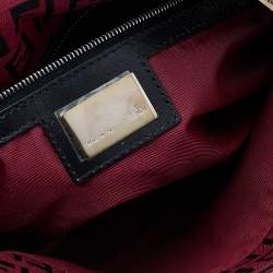 Pre Owned Fendi Red Zucchino Canvas Big Mama Forever Shoulder Bag