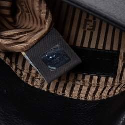 Pre Owned Fendi Black Leather Fendista Chain Shoulder Bag