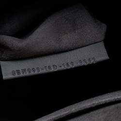 Pre Owned Fendi Grey Leather And Python Dotcom Top Handle Bag