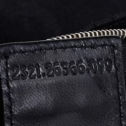 Pre Owned Fendi Black Neoprene and Leather Baguette Bag