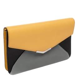 Pre Owned Fendi Multicolor Leather 2Jours Envelope Clutch