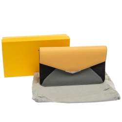 Pre Owned Fendi Multicolor Leather 2Jours Envelope Clutch