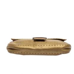 Pre Owned حقيبة فندي ماما باغيت جلد سيلير أخضر ميتاليك