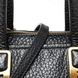 Pre Owned Fendi Black Pebbled Leather Small Chameleon Tote