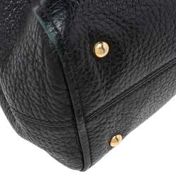 Pre Owned Fendi Black Pebbled Leather Small Chameleon Tote